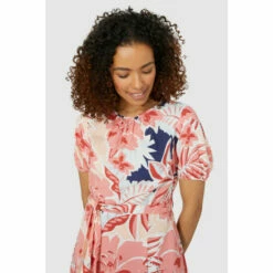 Maine Puff Sleeve Big Leaves Print Tea Dress For Female 10 Maine Puff Sleeve Big Leaves Print Tea Dress For Female -Maine New England Shop unnamed file 3193