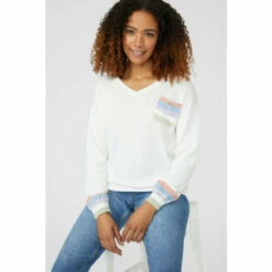 Maine Stripe Pocket & Cuff Cotton V Neck Jumper For Female 12 Maine Stripe Pocket & Cuff Cotton V Neck Jumper For Female -Maine New England Shop unnamed file 3209