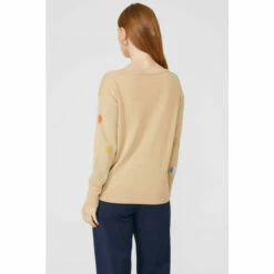 Maine Double Spot Intarsia Slash Neck Jumper For Female -Maine New England Shop unnamed file 3227