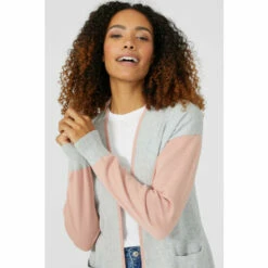 Maine Edge To Edge Colour Block Cotton Cardigan For Female -Maine New England Shop unnamed file 3326