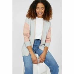 Maine Edge To Edge Colour Block Cotton Cardigan For Female -Maine New England Shop unnamed file 3328