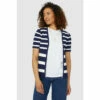 Maine Shortsleeve Edge To Edge Striped Cardigan For Female -Maine New England Shop unnamed file 3350