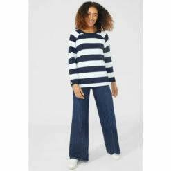 Maine Ottoman Stripe Jumper With Binding For Female -Maine New England Shop unnamed file 3437