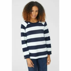 Maine Ottoman Stripe Jumper With Binding For Female -Maine New England Shop unnamed file 3441