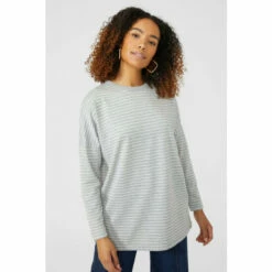 Maine Longline Stripe Jersey Jumper For Female