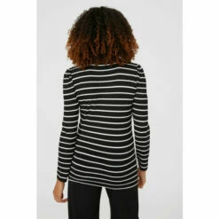 Maine Viscose Stripe Jersey Roll Neck Top For Female -Maine New England Shop unnamed file 3499