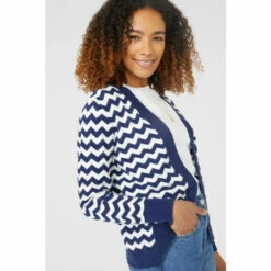 Maine Zig Zag Edge To Edge Short Cardigan For Female -Maine New England Shop unnamed file 3533