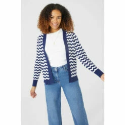 Maine Zig Zag Edge To Edge Short Cardigan For Female -Maine New England Shop unnamed file 3536