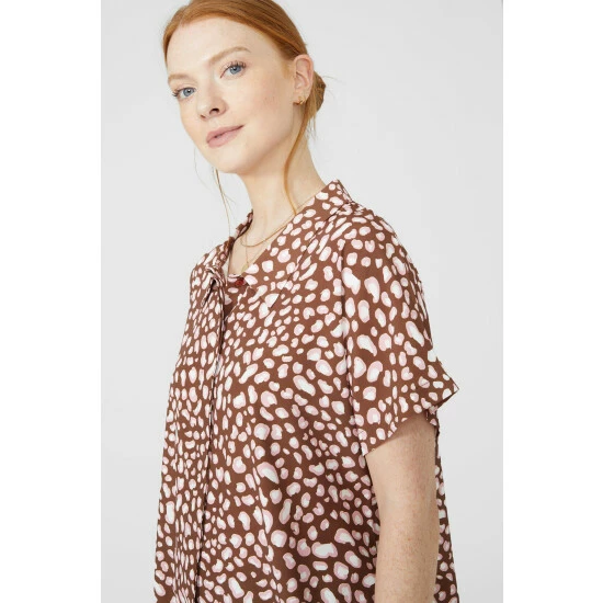 Maine Printed Short Sleeve Shirt For Female 5 Maine Printed Short Sleeve Shirt For Female - Image 3