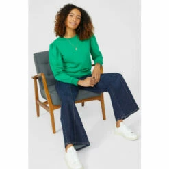 Maine Puff Sleeve Sweat Top For Female -Maine New England Shop unnamed file 3541