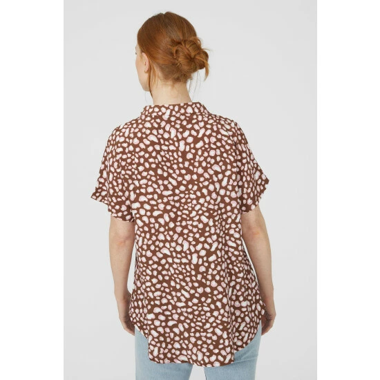 Maine Printed Short Sleeve Shirt For Female 6 Maine Printed Short Sleeve Shirt For Female - Image 4