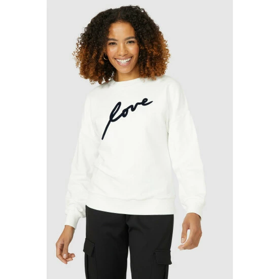 Maine Scoop Neck Love Slogan Sweat For Female 8 Maine Scoop Neck Love Slogan Sweat For Female - Image 6