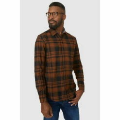 Maine Brushed Cotton Multi Check Shirt For Male