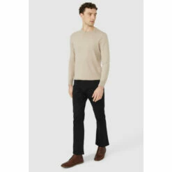 Maine Black Twill Bootcut Jean For Male