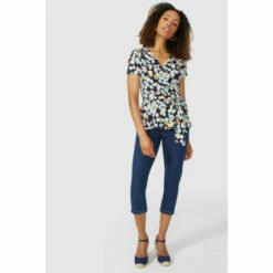 Maine Ditsy Floral Print Tie Wrap Top For Female -Maine New England Shop unnamed file 3627