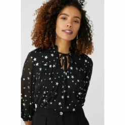 Maine Chiffon Dobby Lurex Blouse For Female -Maine New England Shop unnamed file 3653