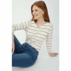Maine Breton Stripe Notch Neck Top For Female -Maine New England Shop unnamed file 3667