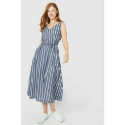 Maine Striped Linen Dress For Female -Maine New England Shop unnamed file 3677