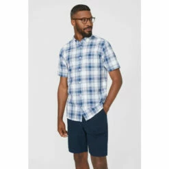 Maine Textured Check Shirt For Male