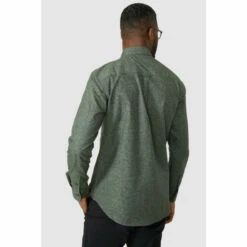 Maine Long Sleeve Leaf Print Oxford Shirt For Male -Maine New England Shop unnamed file 3720