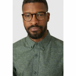 Maine Long Sleeve Leaf Print Oxford Shirt For Male -Maine New England Shop unnamed file 3722