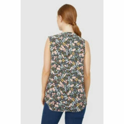 Maine Sleeveless Floral Print Button Through Top For Female -Maine New England Shop unnamed file 3726