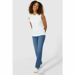 Maine Lace Trim Scoop Neck Vest For Female