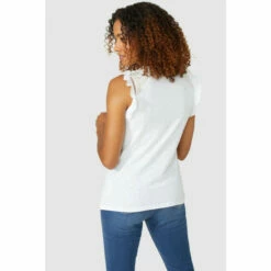 Maine Lace Trim Scoop Neck Vest For Female -Maine New England Shop unnamed file 3752