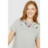 Maine Relaxed Floral Embroidered Yoke T-shirt For Female 2 Maine Relaxed Floral Embroidered Yoke T-shirt For Female -Maine New England Shop unnamed file 3768