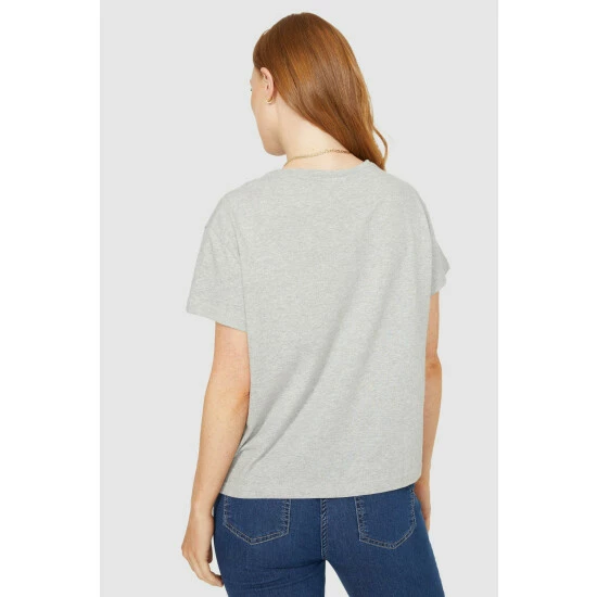 Maine Relaxed Floral Embroidered Yoke T-shirt For Female 6 Maine Relaxed Floral Embroidered Yoke T-shirt For Female - Image 4