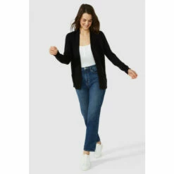 Maine Edge To Edge Stripe Stitch Ultrasoft Cardigan For Female