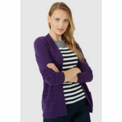 Maine Edge To Edge Stripe Stitch Ultrasoft Cardigan For Female -Maine New England Shop unnamed file 3802