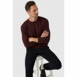 Maine Pure Cotton Crew Jumper For Male -Maine New England Shop unnamed file 3809