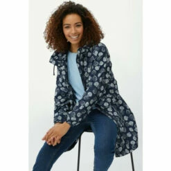 Maine Printed Fleece Lined Raincoat For Female -Maine New England Shop unnamed file 382