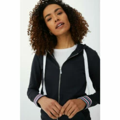Maine Stripe Trim Hooded Zip Through Sweat Top For Female 10 Maine Stripe Trim Hooded Zip Through Sweat Top For Female -Maine New England Shop unnamed file 3847