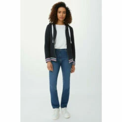 Maine Stripe Trim Hooded Zip Through Sweat Top For Female 12 Maine Stripe Trim Hooded Zip Through Sweat Top For Female -Maine New England Shop unnamed file 3849