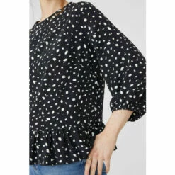 Maine Printed Frill Detail Top For Female -Maine New England Shop unnamed file 3868