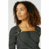 Maine Long Sleeve Square Neck Stripe Tee For Female -Maine New England Shop unnamed file 3878