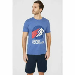 Maine Aspen Ski Printed Tee For Male