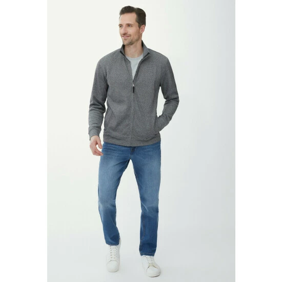 Maine Birdseye Texture Zip Thru For Male 3 Maine Birdseye Texture Zip Thru For Male