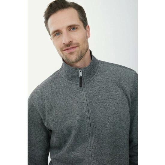 Maine Birdseye Texture Zip Thru For Male 4 Maine Birdseye Texture Zip Thru For Male - Image 2