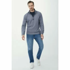 Maine Birdseye Texture Half Zip For Male -Maine New England Shop unnamed file 3915