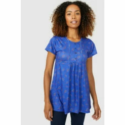Maine Ditsy Printed Short Sleeve Tunic For Female
