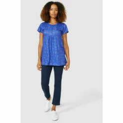 Maine Ditsy Printed Short Sleeve Tunic For Female -Maine New England Shop unnamed file 3948