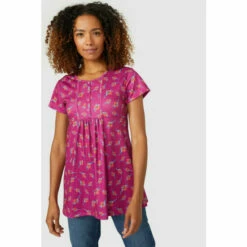 Maine Ditsy Printed Short Sleeve Tunic For Female -Maine New England Shop unnamed file 3950