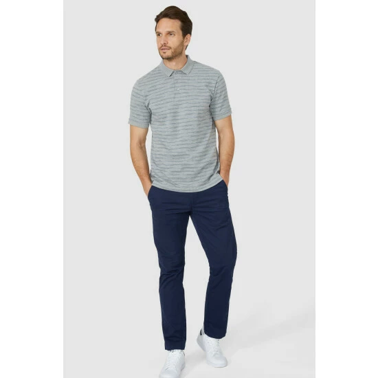 Maine Pique Space Dye Stripe Polo For Male 4 Maine Pique Space Dye Stripe Polo For Male - Image 2