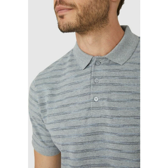 Maine Pique Space Dye Stripe Polo For Male 5 Maine Pique Space Dye Stripe Polo For Male - Image 3