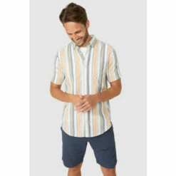 Maine Multi Vertical Stripe Shirt For Male