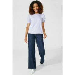 Maine Broderie Puff Sleeve T-shirt For Female -Maine New England Shop unnamed file 3979