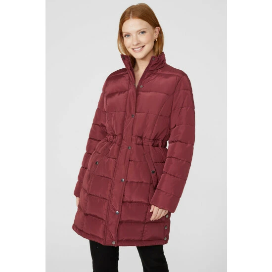 Maine Funnel Neck Quilted Padded Coat For Female 9 Maine Funnel Neck Quilted Padded Coat For Female - Image 7